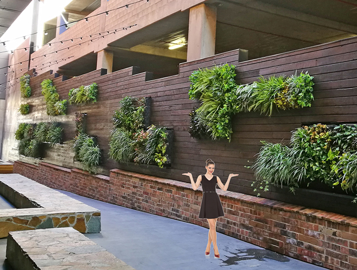 Artificial Green Walls in Shopping Mall